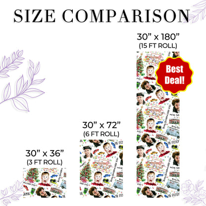 Christmas Movies Friends Wrap Gifts, Home Alone Wet Bandits Art Board Wrapping Paper