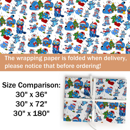 Demon Hunters Derpy Christmas Cat Wrapping Paper