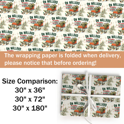 On Mallard Santa Christmas Wrapping Paper