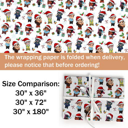 Santa Chibi Wrapping Paper