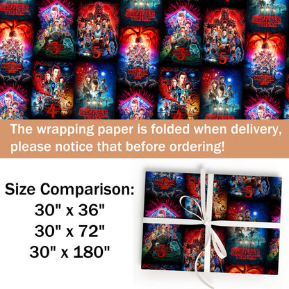 Stranger Things Christmas Wrapping Paper Rolls