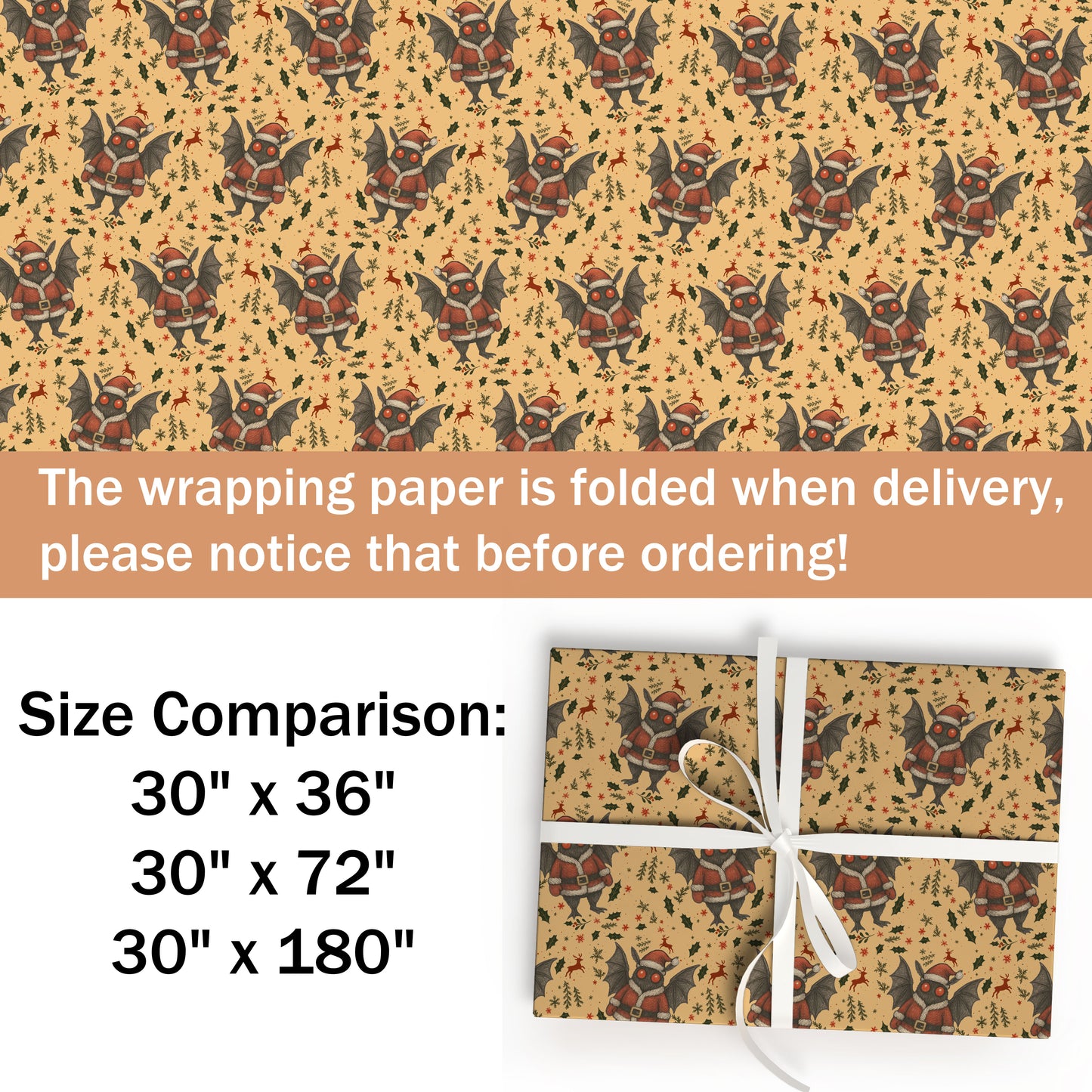Mothman Santa Wrapping Paper