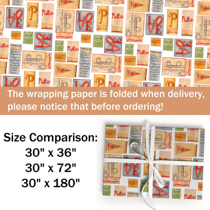 Baseball Christmas Wrapping Paper Roll