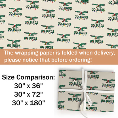 Go Bird Football Game Day Christmas Paper Roll