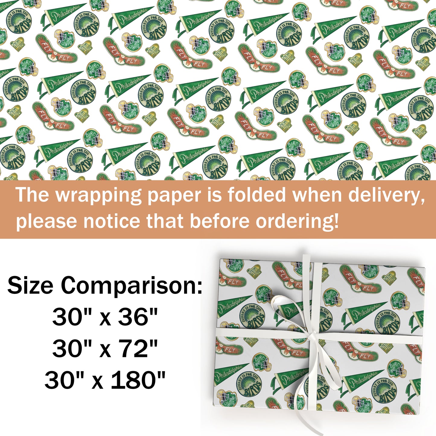 Game Day Football Xmas Holiday Gift Wrap