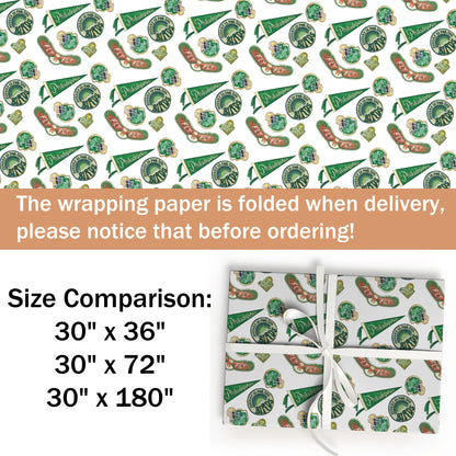 Game Day Football Xmas Holiday Gift Wrap