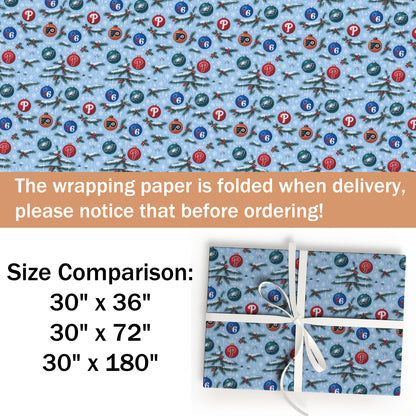 Football Christmas Wrapping Paper Holiday Sports Gift Wrap