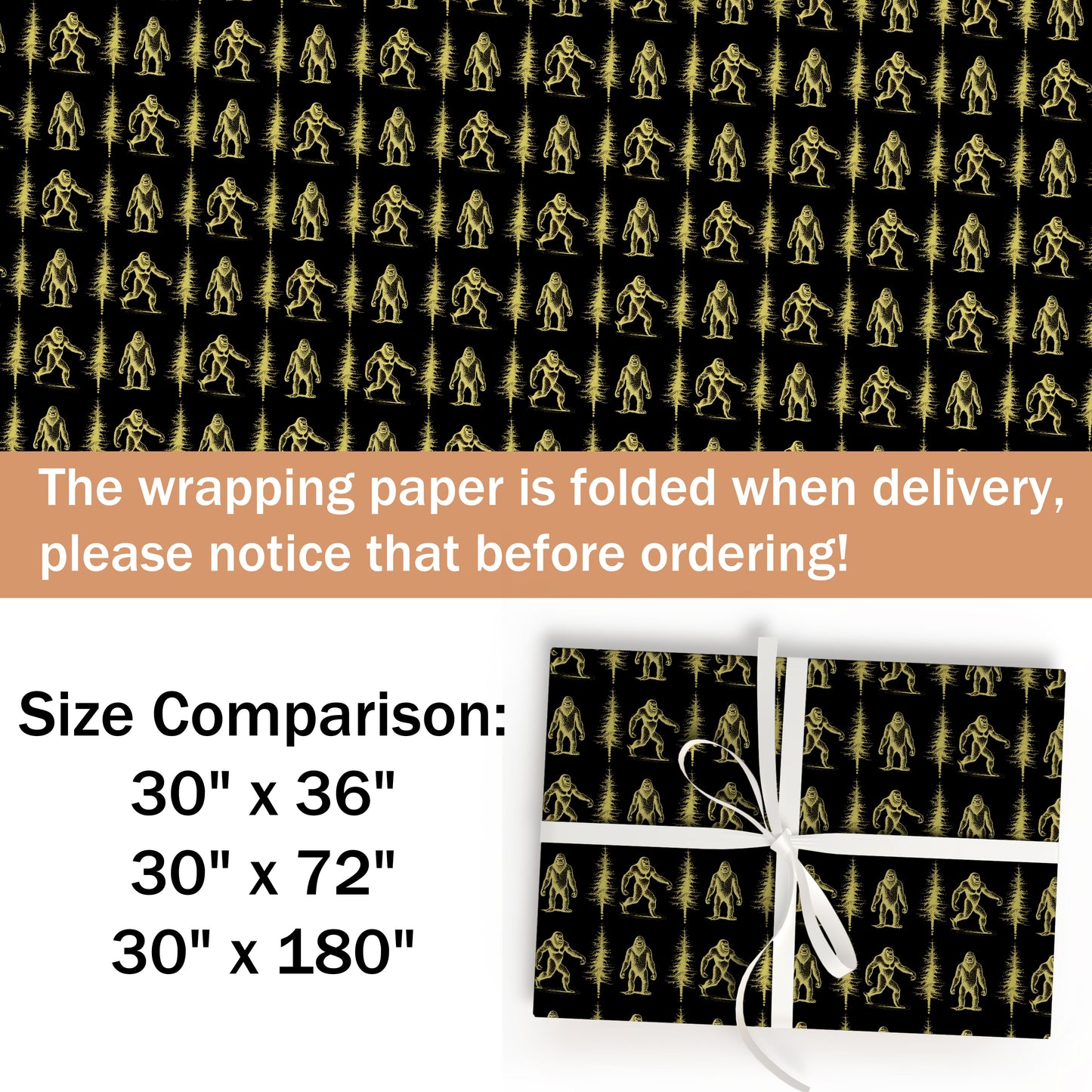 Bigfoot Wrapping Paper Gift