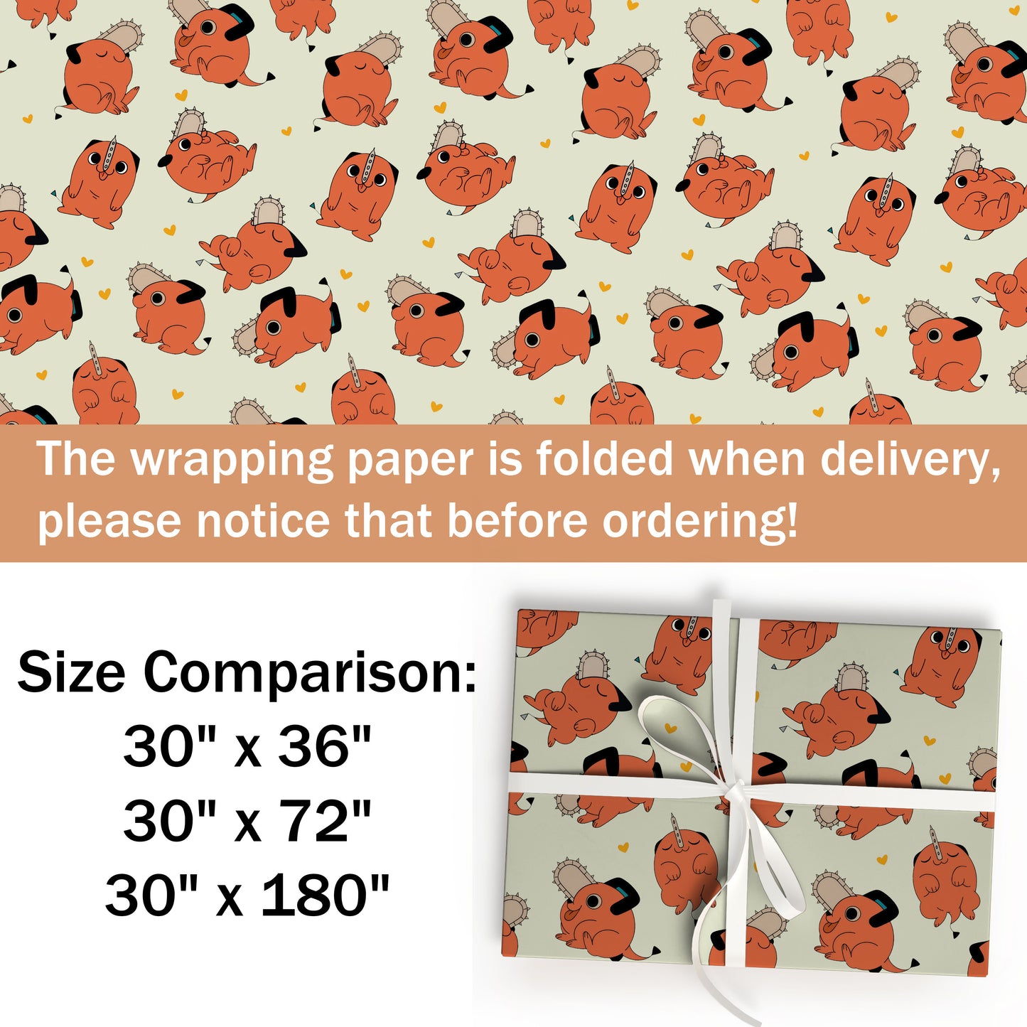 Chainsaw Man Pochita Wrapping Paper