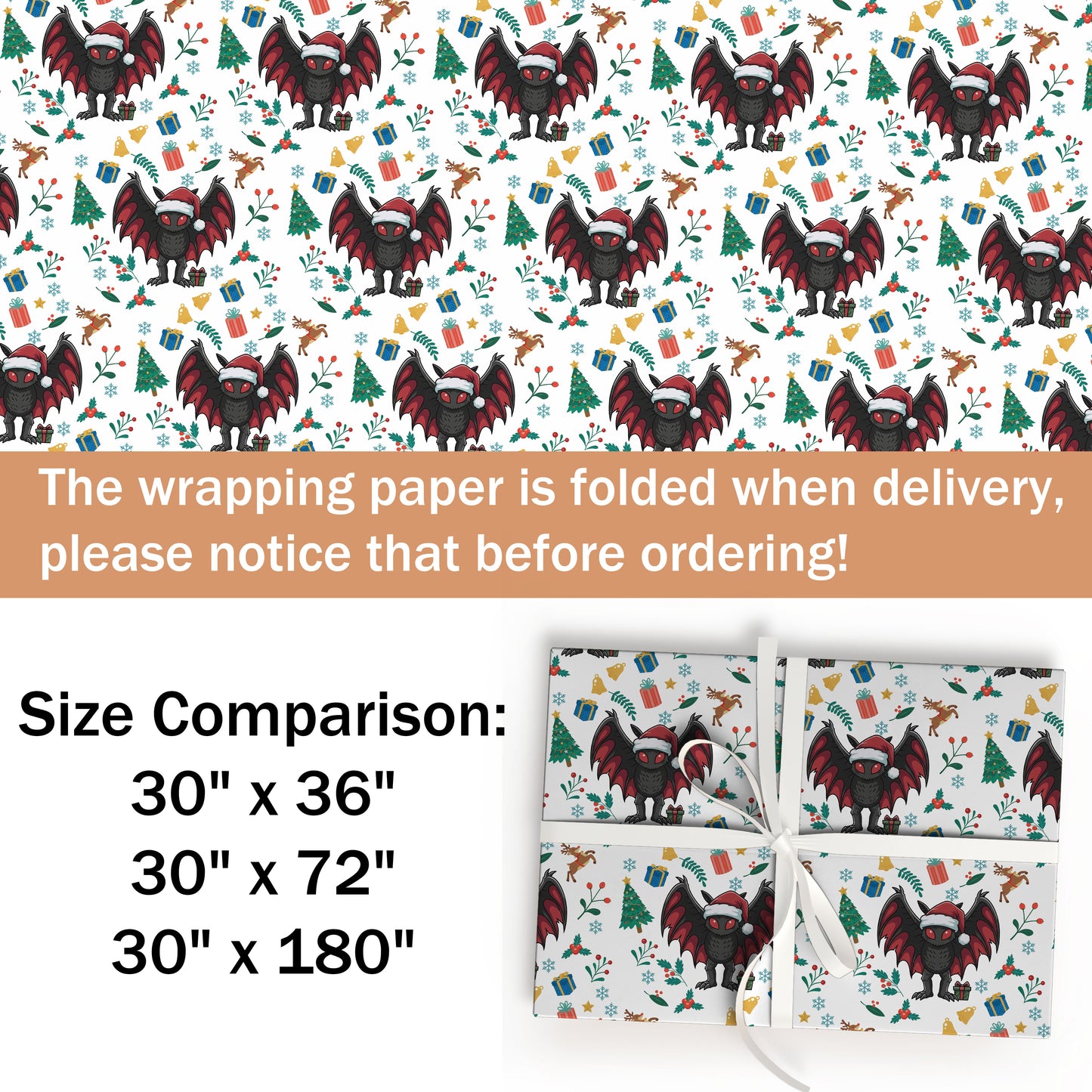 Mothman Wrapping Paper Birthday Gift