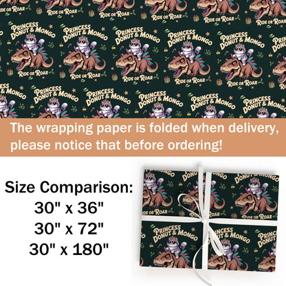 Godzilla Cat Christmas Wrapping Paper