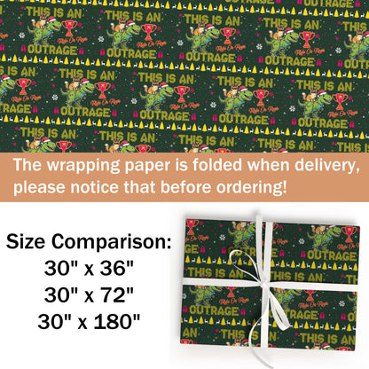 Dinosaurs Cat Wrapping Paper