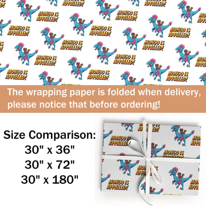 Dinosaur And Cat Wrapping Paper