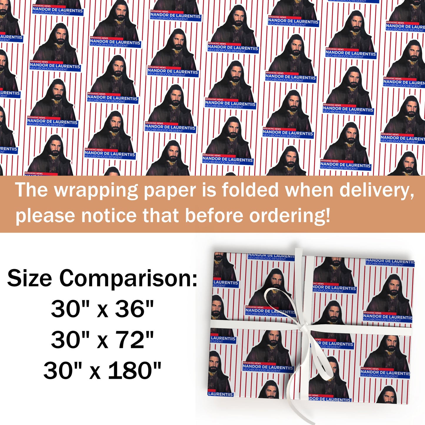 Creepy Paper Christmas Wrapping Paper