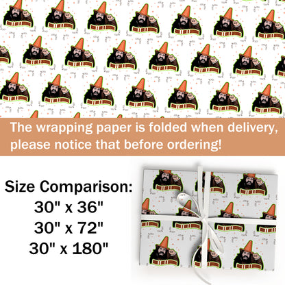 Creepy Paper Christmas Wrapping Paper Roll