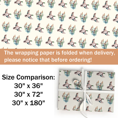 Vintage Mallard Duck Wrapping Paper