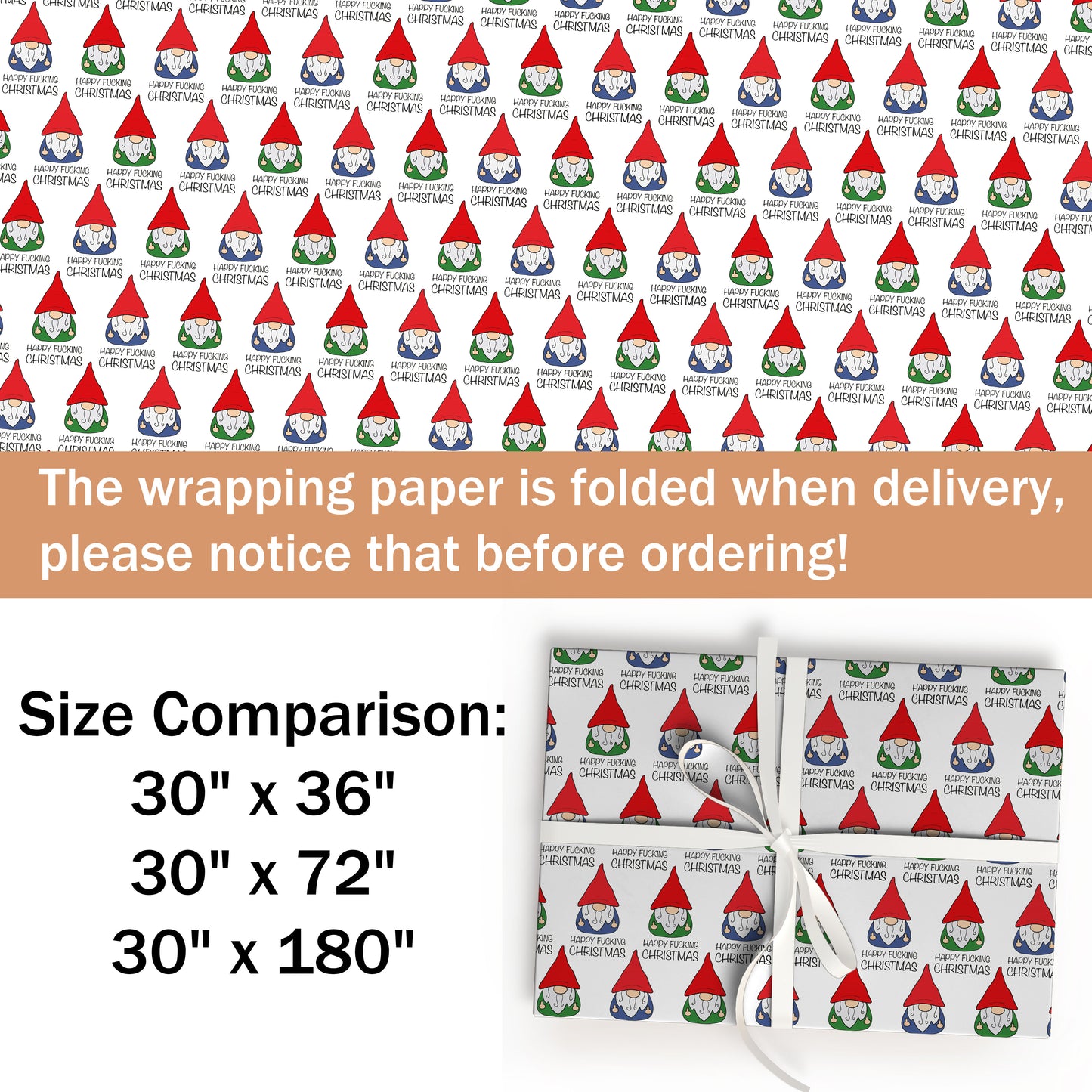 Funny Gnome Wrapping Paper