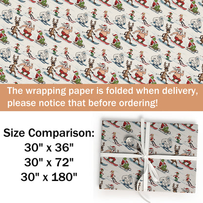 Santa Grinch Wrapping Paper