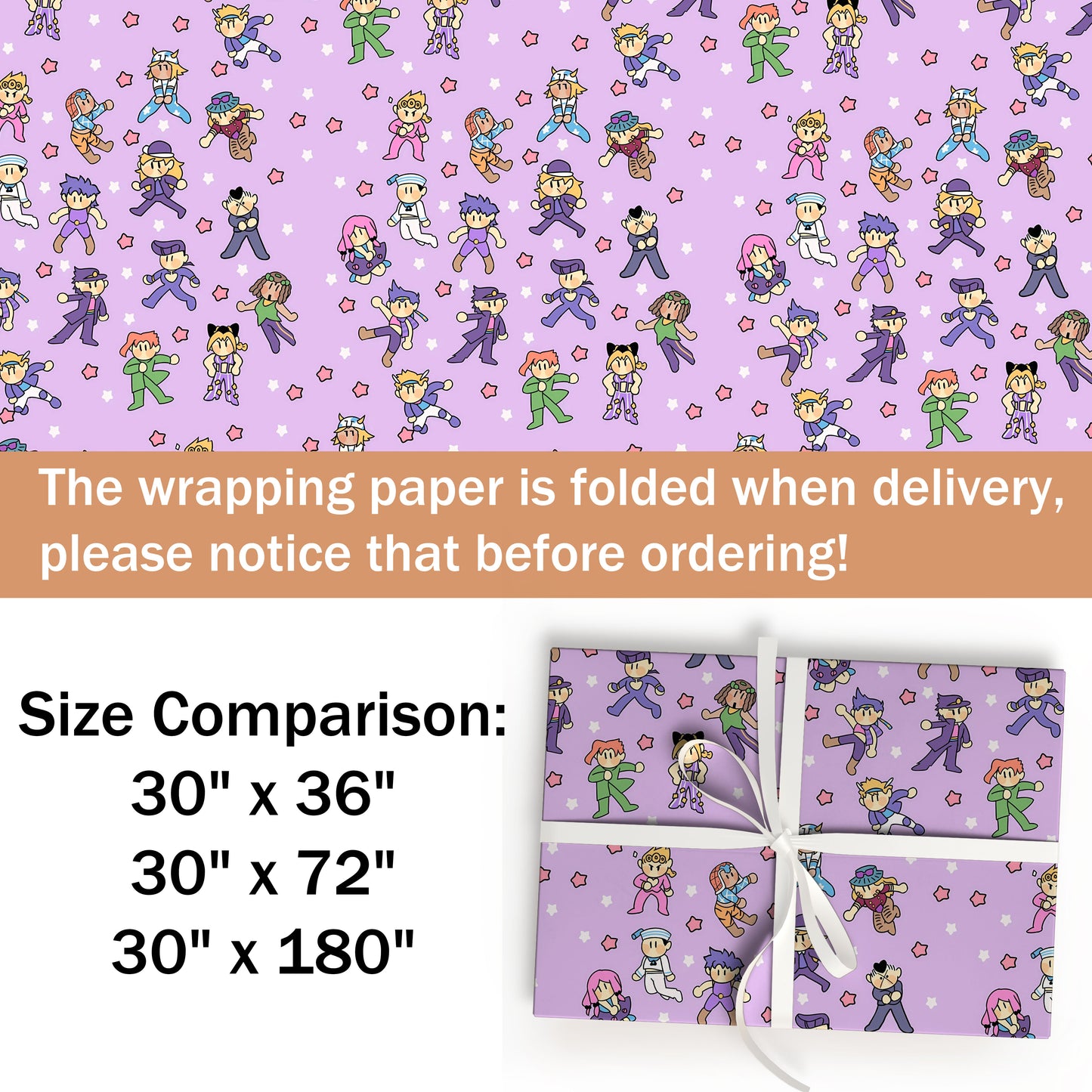 JoJo's Bizarre Adventure Wrapping Paper Roll