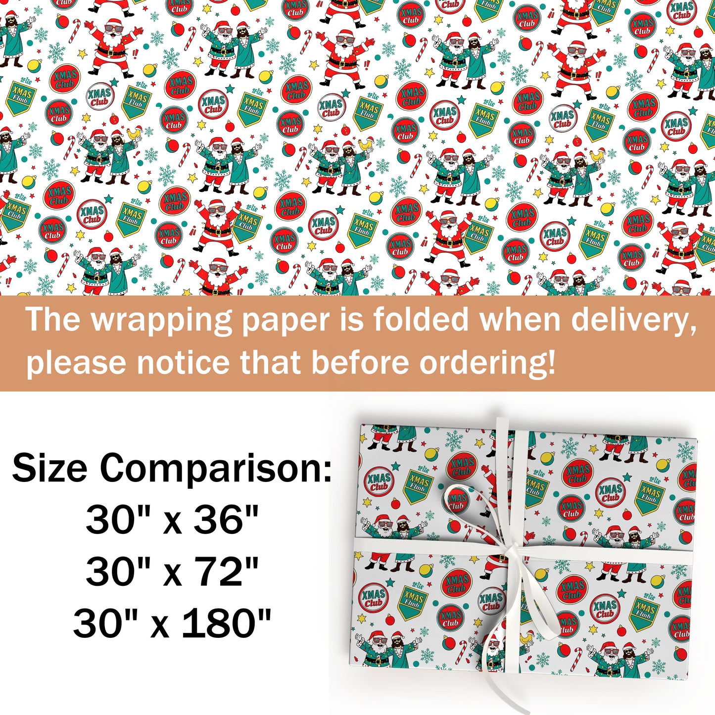 Santa and Jesus Wrap Gift