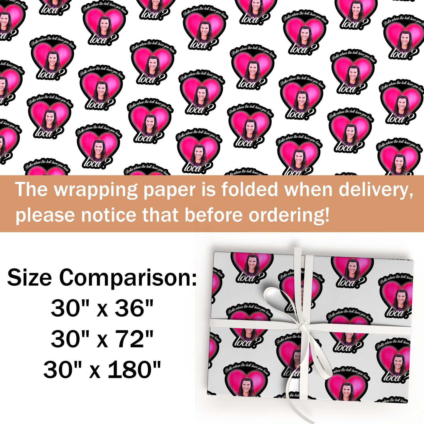 Twilight Christmas Wrapping Paper Roll