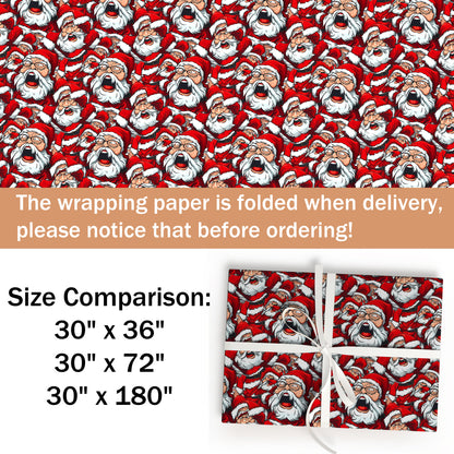 Funny Santa Christmas Gift Wrap