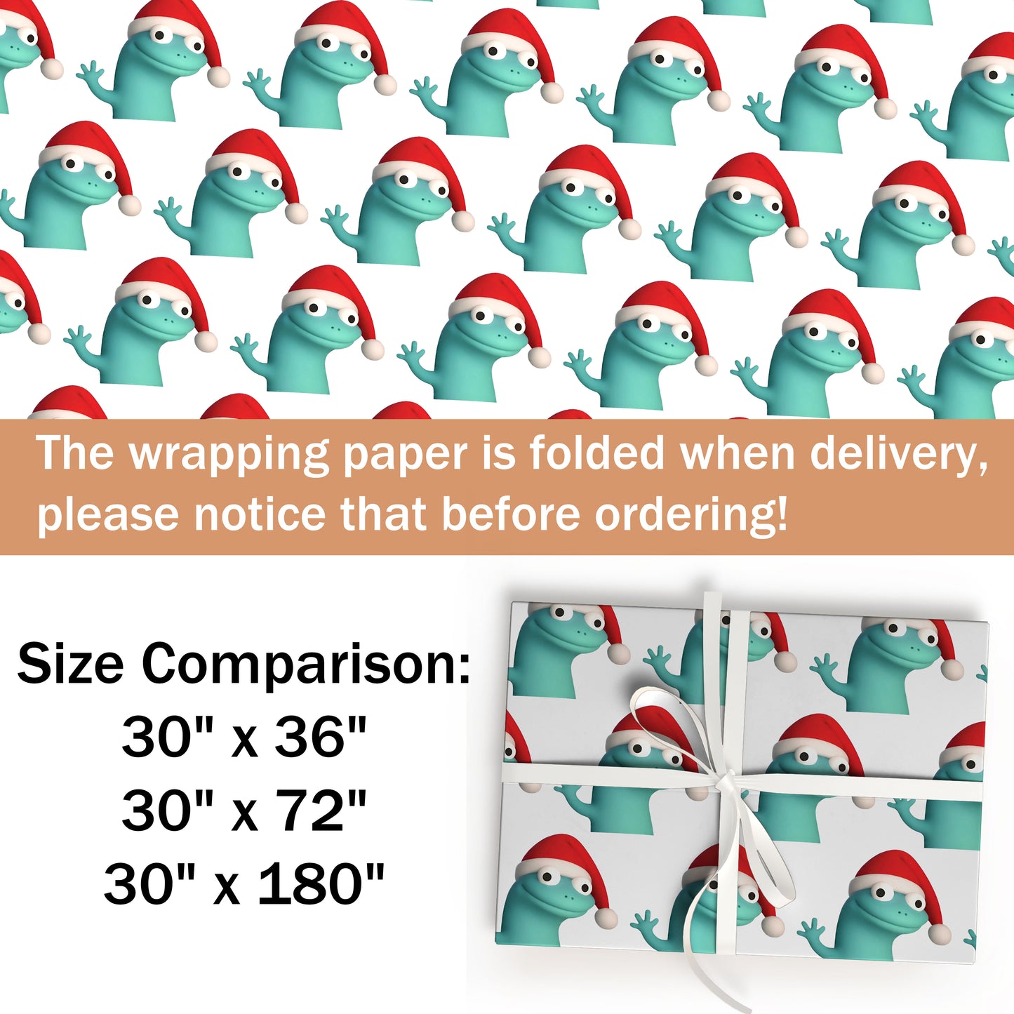 Lizard Christmas Wrapping Paper