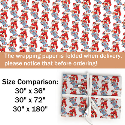 Santa Surfing Christmas Wrapping Sheets