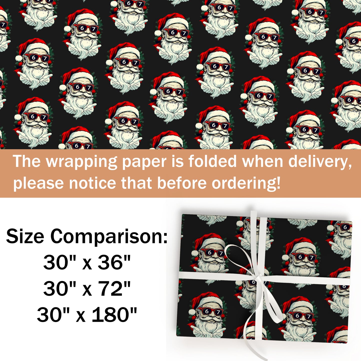 67 Meme Santa Xmas Gift Wrap with Holiday Trees