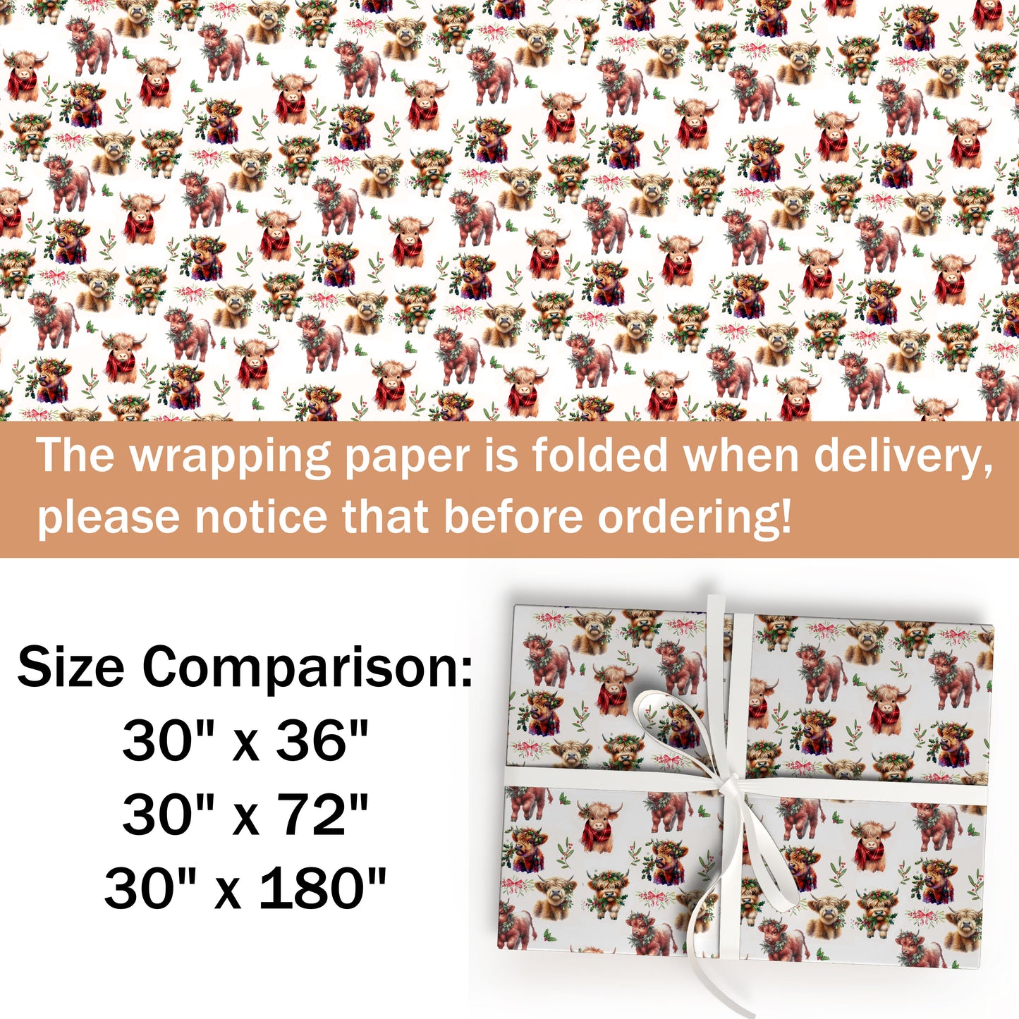 Mooey Cows Christmas Wrapping Paper