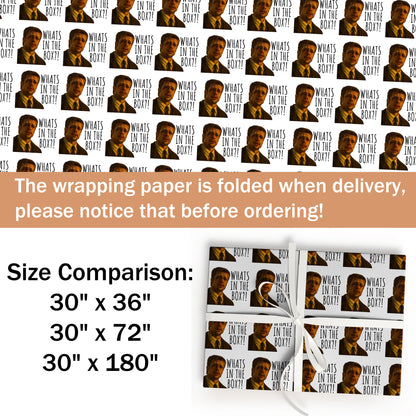 What is in the box Wrapping Paper with Holiday