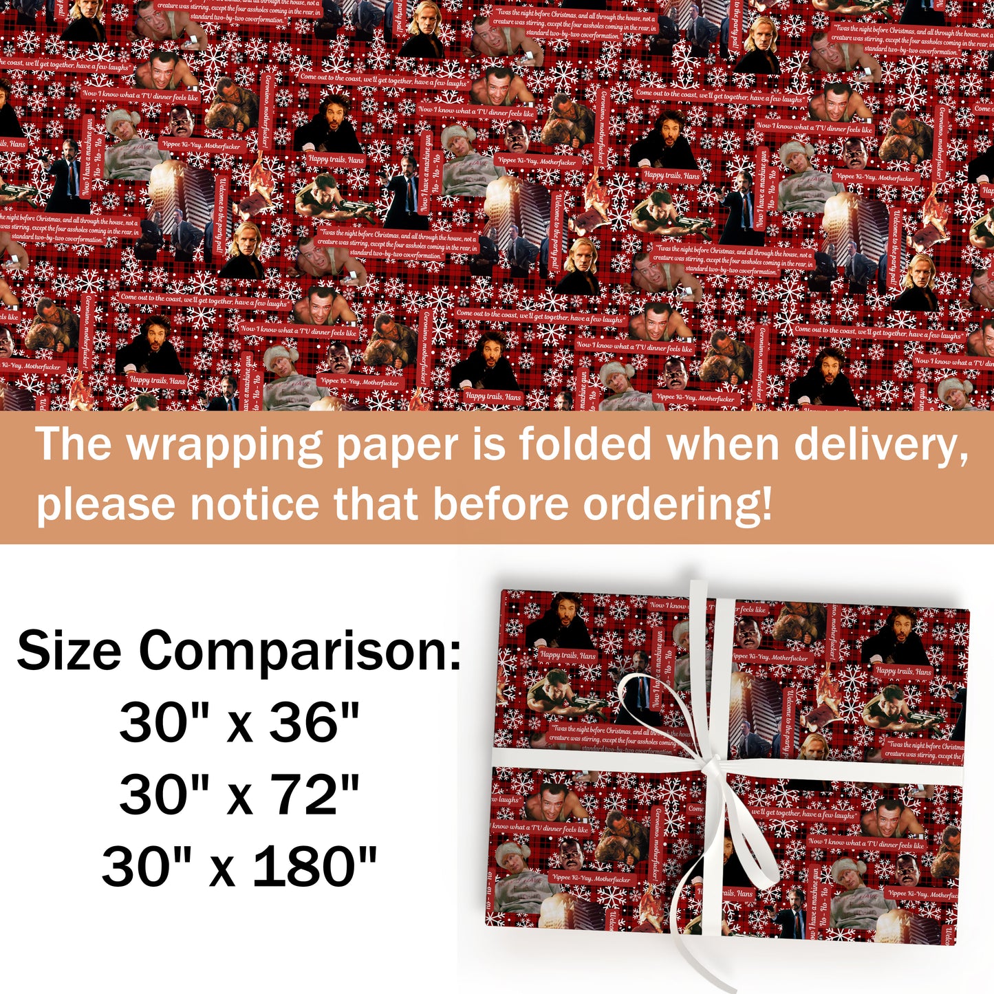 Yippee-ki-yay? ?Die Hard Christmas Wrapping Paper Roll