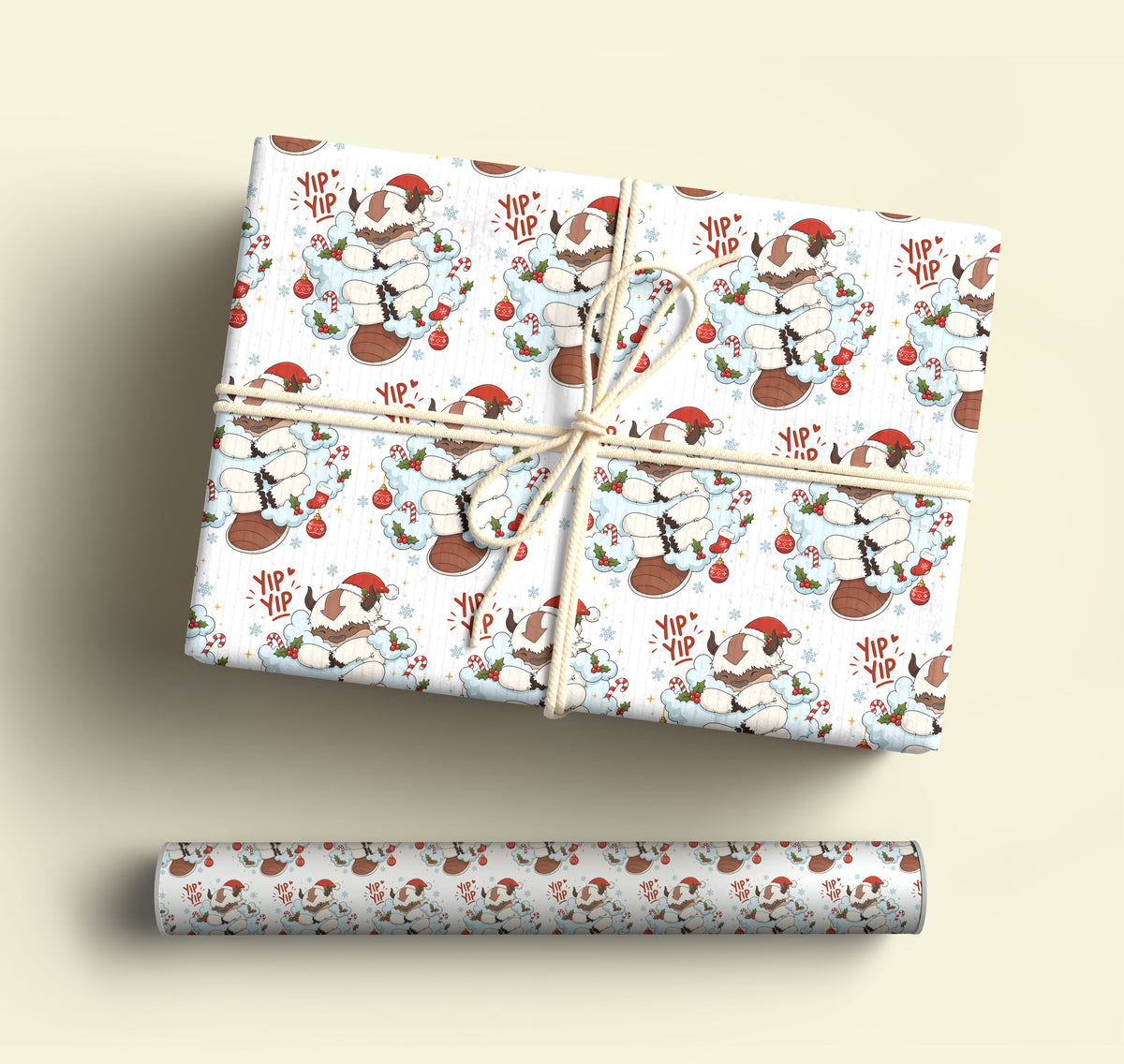 Avatar the Last Airbender Appa & Momo Wrapping Paper - Yip Yip