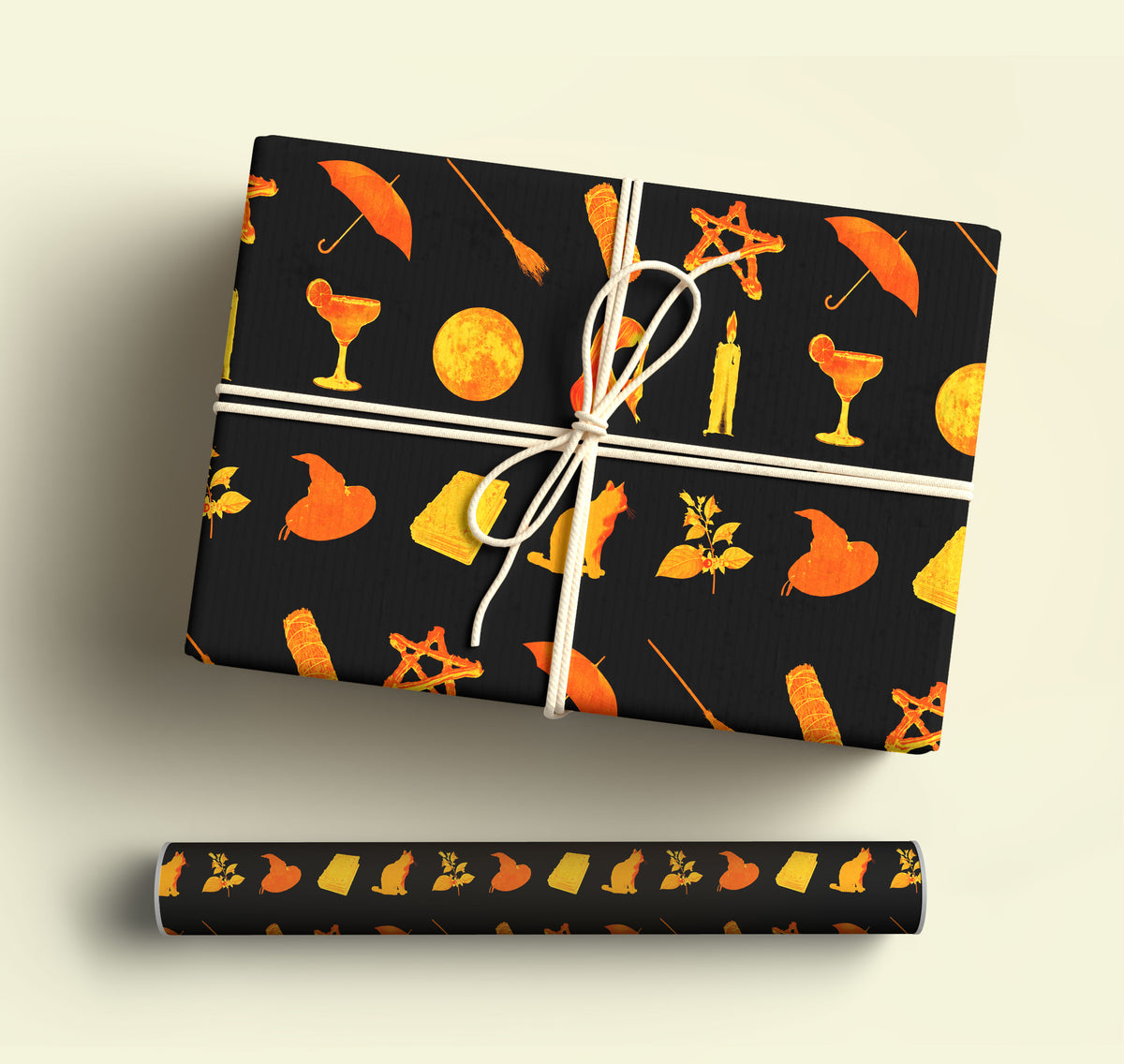 Black Orange Practical Magic Wrapping Paper – Gift Wrap for Fans