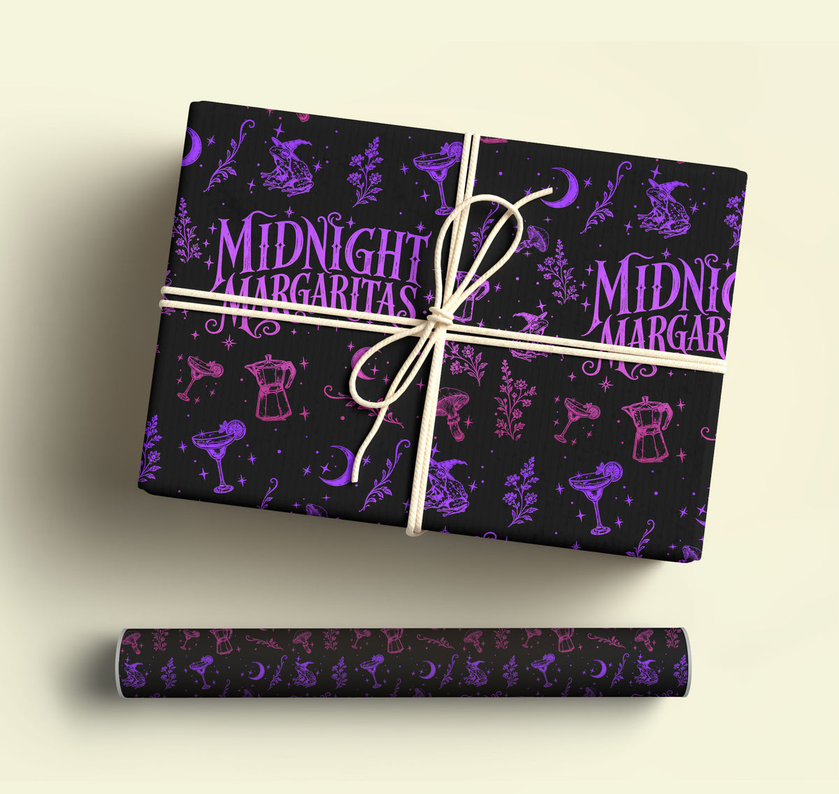 Midnight Margaritas Purple Practical Magic Wrapping Paper – Gift Wrap for Fans
