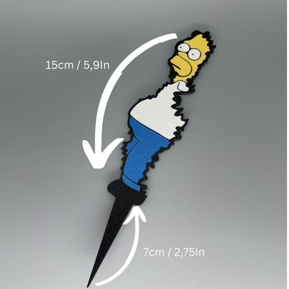 Homer Simpson Plant Stake Sign 3d Printed