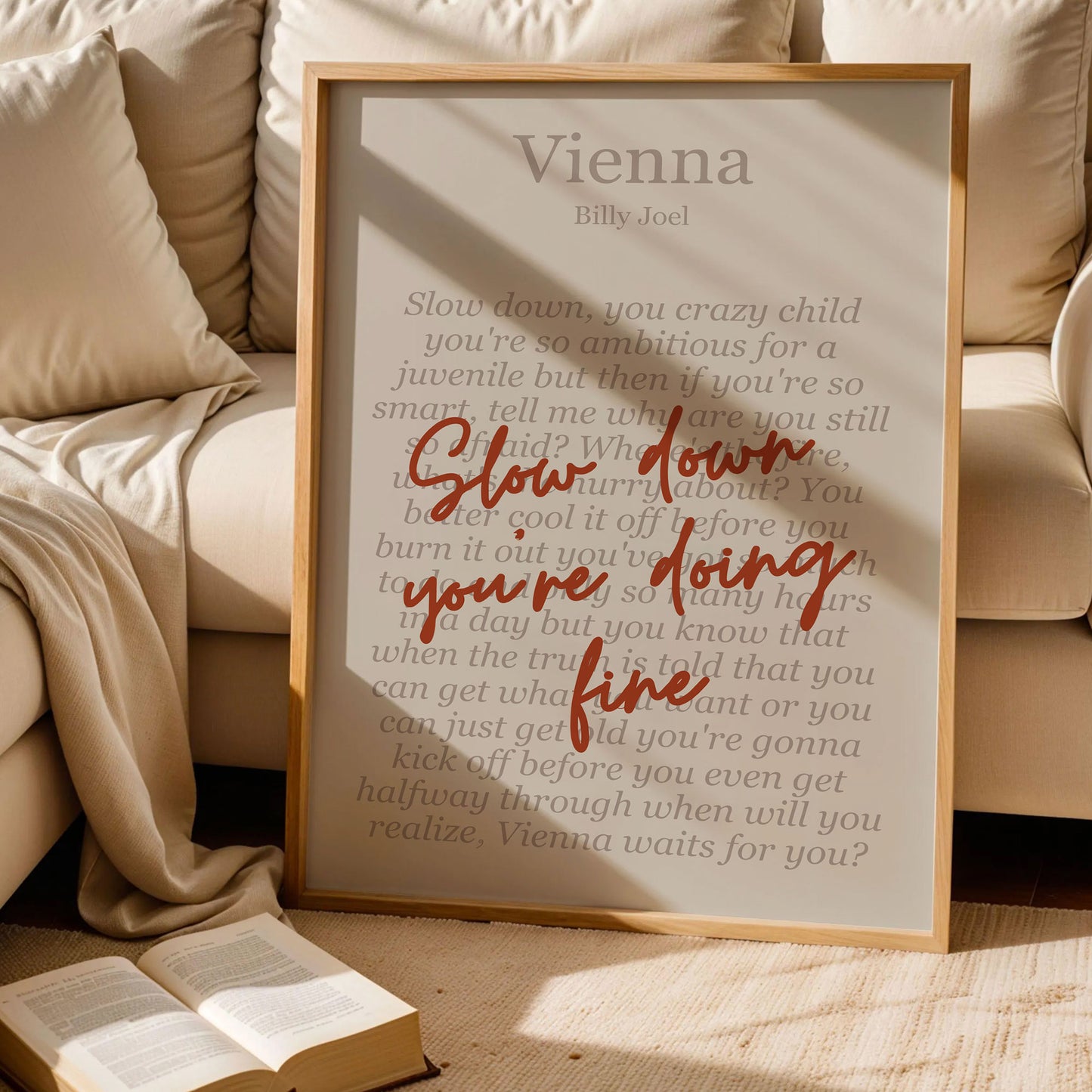 Slow Down You're Doing Fine Vienna Song Poster