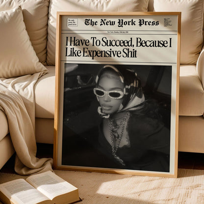 Trendy Newspaper Print Art