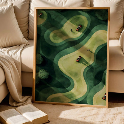 Golf Cart Wall Art Print