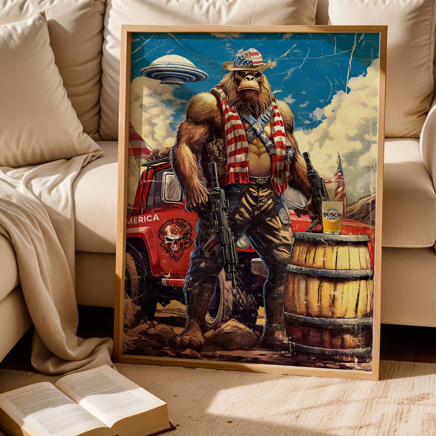 Bigfoot Cowboy Poster