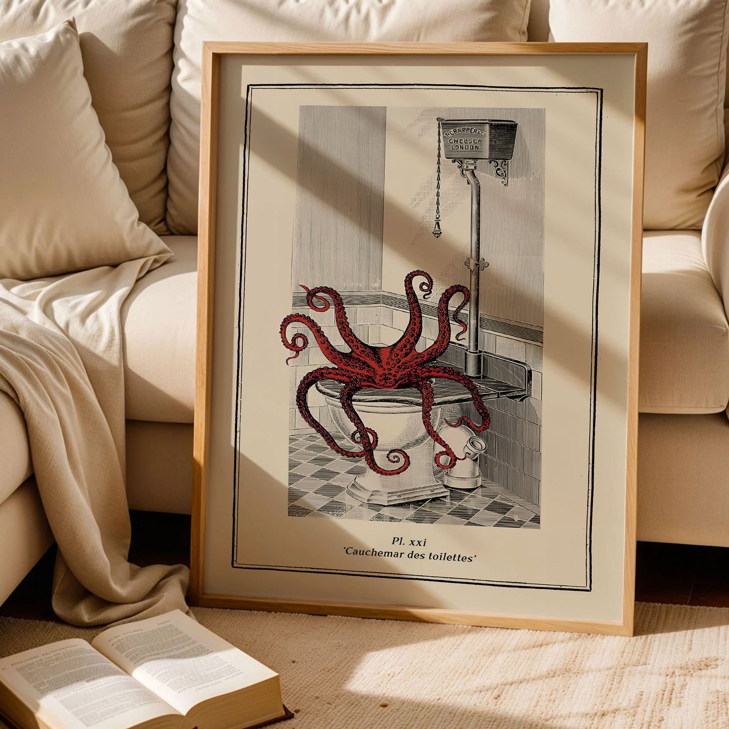 Bathroom Octopus Funny Toilet Poster