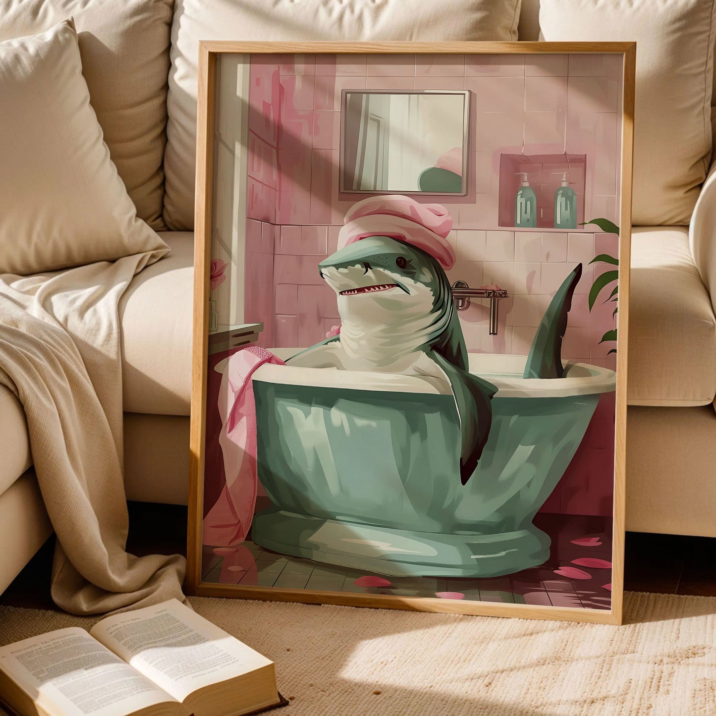 Shark in the Bathtub Wall Art