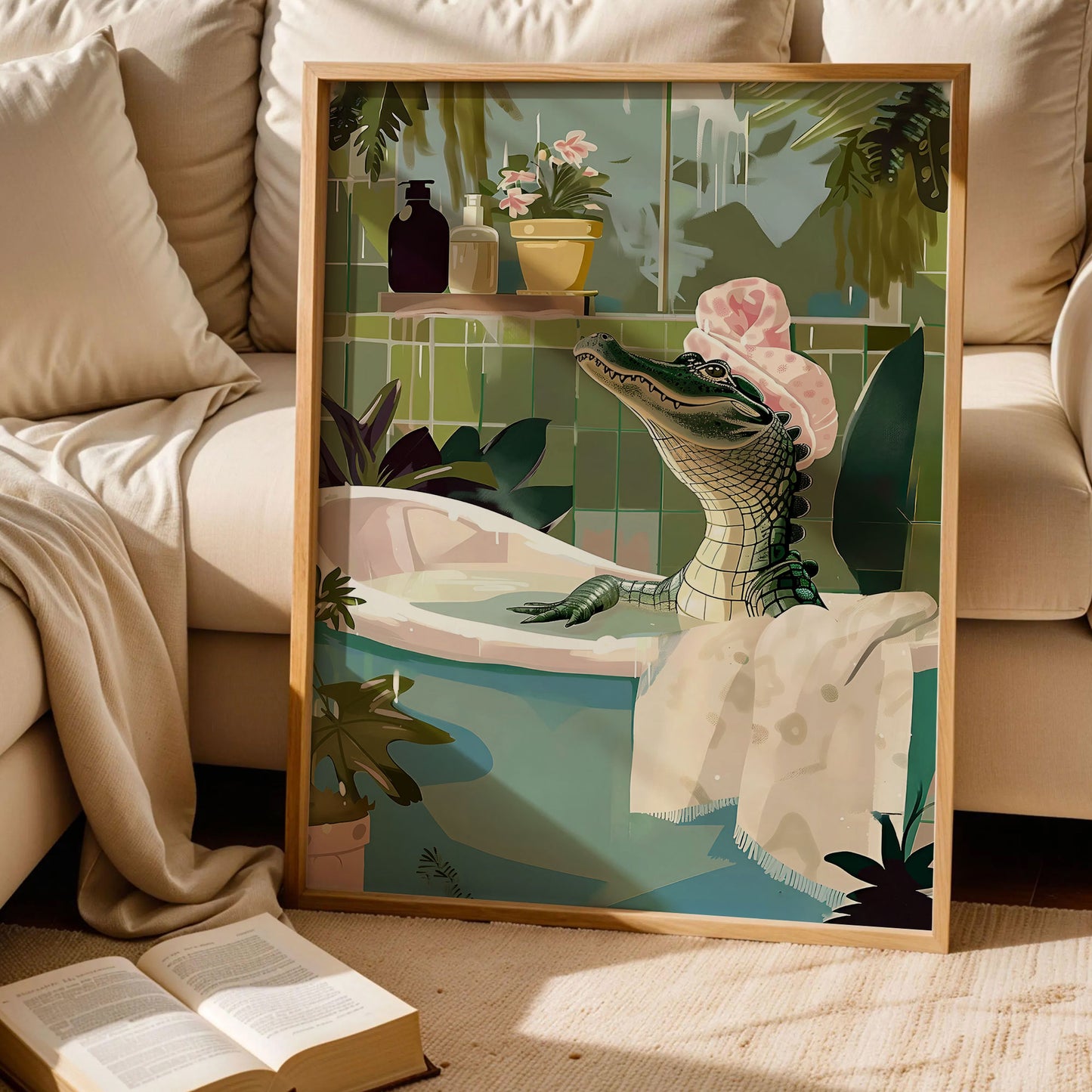 Gator Napping Wall Art Print