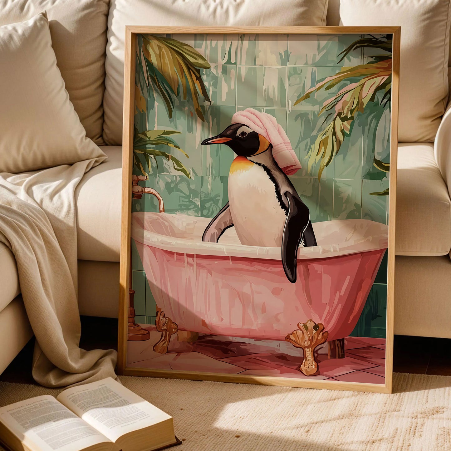 Penguin Bathroom Art