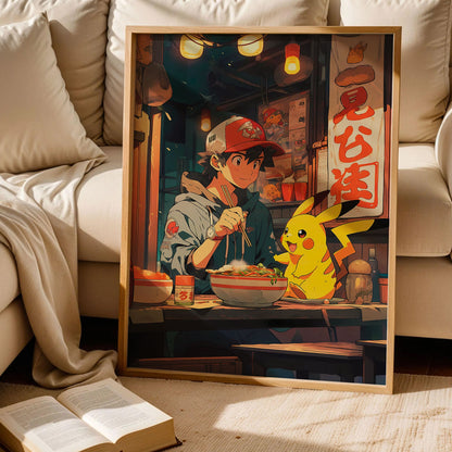 Ash Ketchum and Pikachu Poster