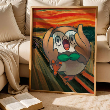 Rowlet The Scream Print Art