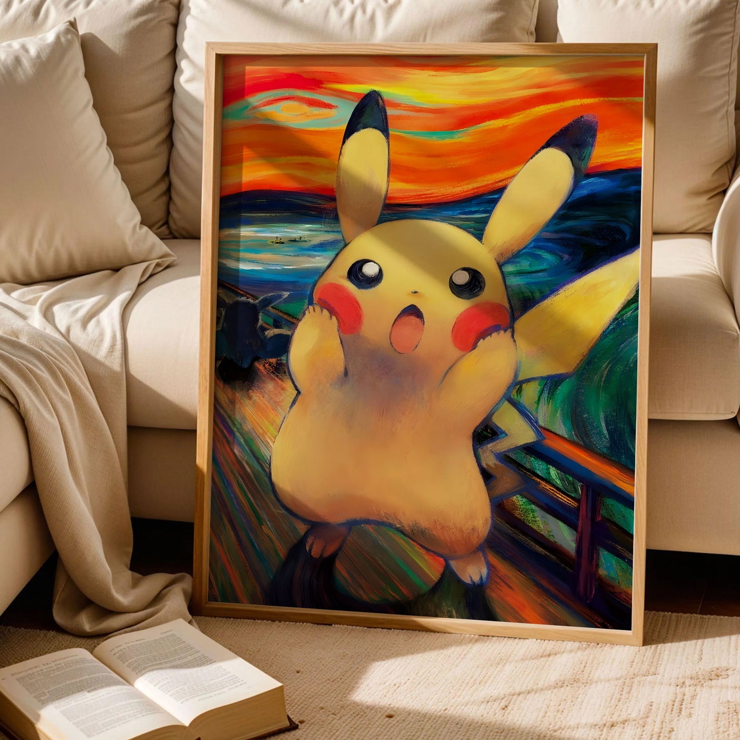 Pikachu The Scream Poster