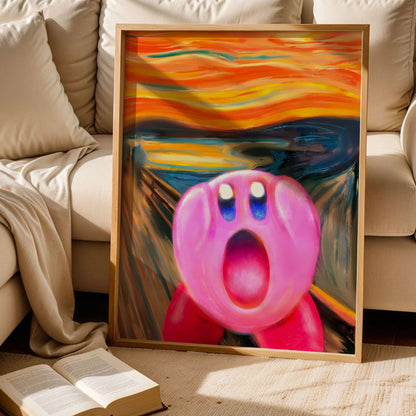 The Scream Kirby Nintendo Poster