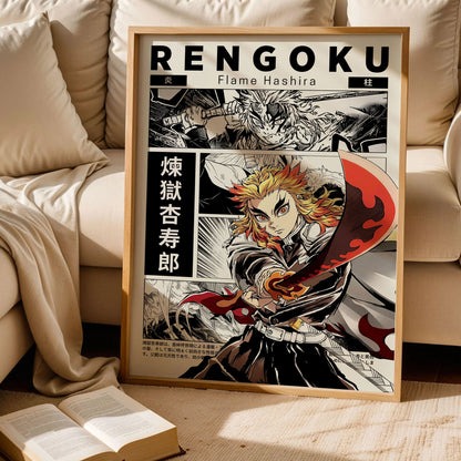 Demon Slayer Mugen Train Arc Rengoku Poster