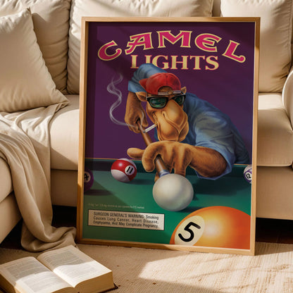 Joe Camel Billiards Poster